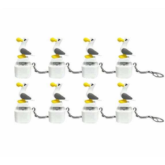 Seagull Mine Keychain Seagull Mine Button Keychain Seagull Button Desk Toy, Adults Keyboard Clicker for Fun Stress Relief Fidget Accessory (8PC)