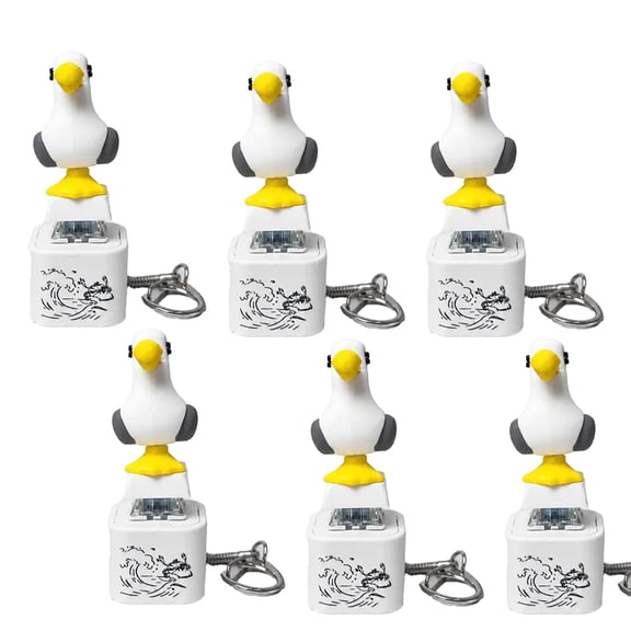 Seagull Mine Sound Button Keychain, Rechargeable Fidget Clicker with Real Sound & LED Light, Funny Interactive Desk Stress Relief Toy Gifts for Adults (2 Pcs)