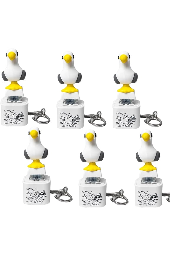 Seagull Mine Sound Button Keychain, Rechargeable Fidget Clicker with Real Sound & LED Light, Funny Interactive Desk Stress Relief Gifts for Adults
