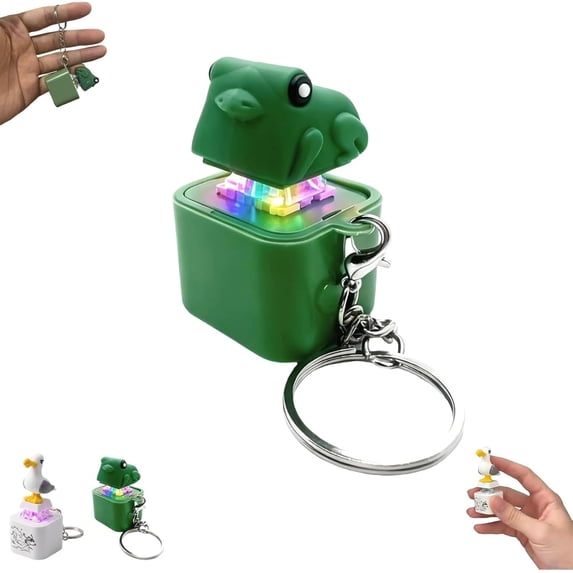 Seagull Mine Sound Button Keychain, Seagull Mine Button Keychain, Rechargeable Fidget Clicker with Real Sound and LED Light Interactive Desk Stress Relief Toys Gifts for Adults Funny Gifts Pack (B*1)