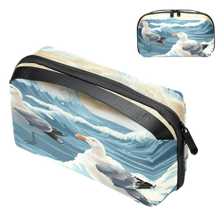 Seagull Oxford Fabric Waterproof Portable Hard Drive Bag and Case with Cord Storage and Travel Charger Organizer for Electronic Devices 5.9x9.44x3.14 in Walmart