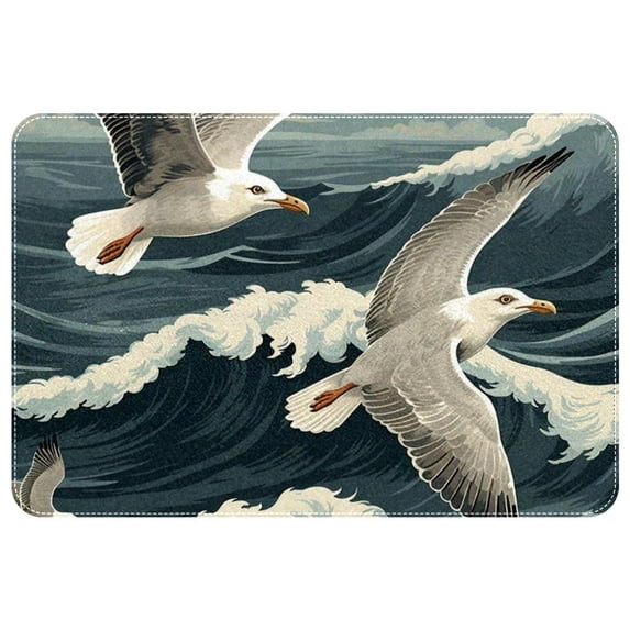 Seagull Polyester Non-Slip Machine Washable Outdoor Floor Rug Chair Rugs Bath Rugs