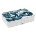 thumbnail image 1 of Seagull Pu Leather Jewelry Box Earring Organizer Travel Organizer with Removable Compartment Portable, 1 of 6