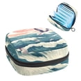 thumbnail image 1 of Seagull Sanitary Napkin Bag Period Purse Small Storage Bag Pouch Case Travel Organizer Zipper Pouch 4.7x6.6x6.6 in Velvet Oxford Cloth Sponge Fabric Storage Bag for Sanitary Napkins, 1 of 6