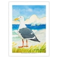 thumbnail image 1 of Seagull - Seaside Beach Ocean View - From an Original Watercolor Painting by Robin Wethe Altman - Bamboo Fine Art 290gsm Paper Print (Unframed) 24x32in, 1 of 4