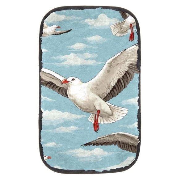 Seagull Soft and Comfortable Furry Printed Car Armrest Cover Mat Pad 12.5x8.2 Inch
