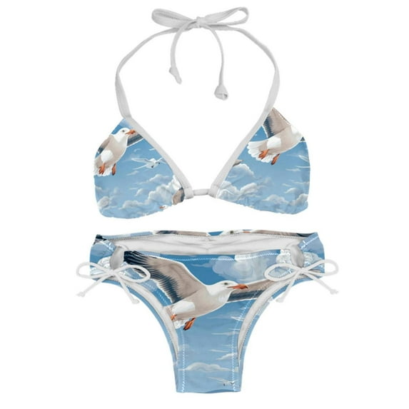 Seagull Stylish Swim Suits Bikini Set: Detachable Sponge, Adjustable Strap, Two-Pack - Ideal for Beach and Pool %{scenes