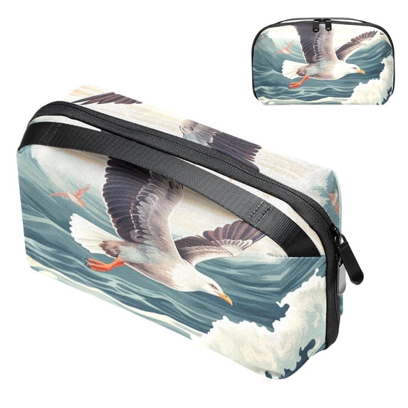 Seagull Travel Organizer Oxford Cloth Waterproof Storage Pouch Hard Drive Bags Computer Cable Organizer Power Plug Travel Organizer Small 5.9x9.44x3.14 in