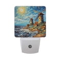 thumbnail image 1 of Seagull Windmill Sea Sun Night Light 2 Pack LED Nightlight Plug into Wall Dusk to Dawn Sensor Soft White, 1 of 7