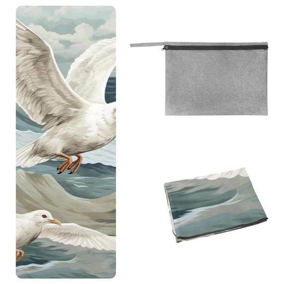 Seagull Gym Towels with Storage Bag, 72.8"x26.8", Suitable for Yoga, Pilates, Fitness, etc. - Yoga Towel Set for Ultimate Workout Comfort