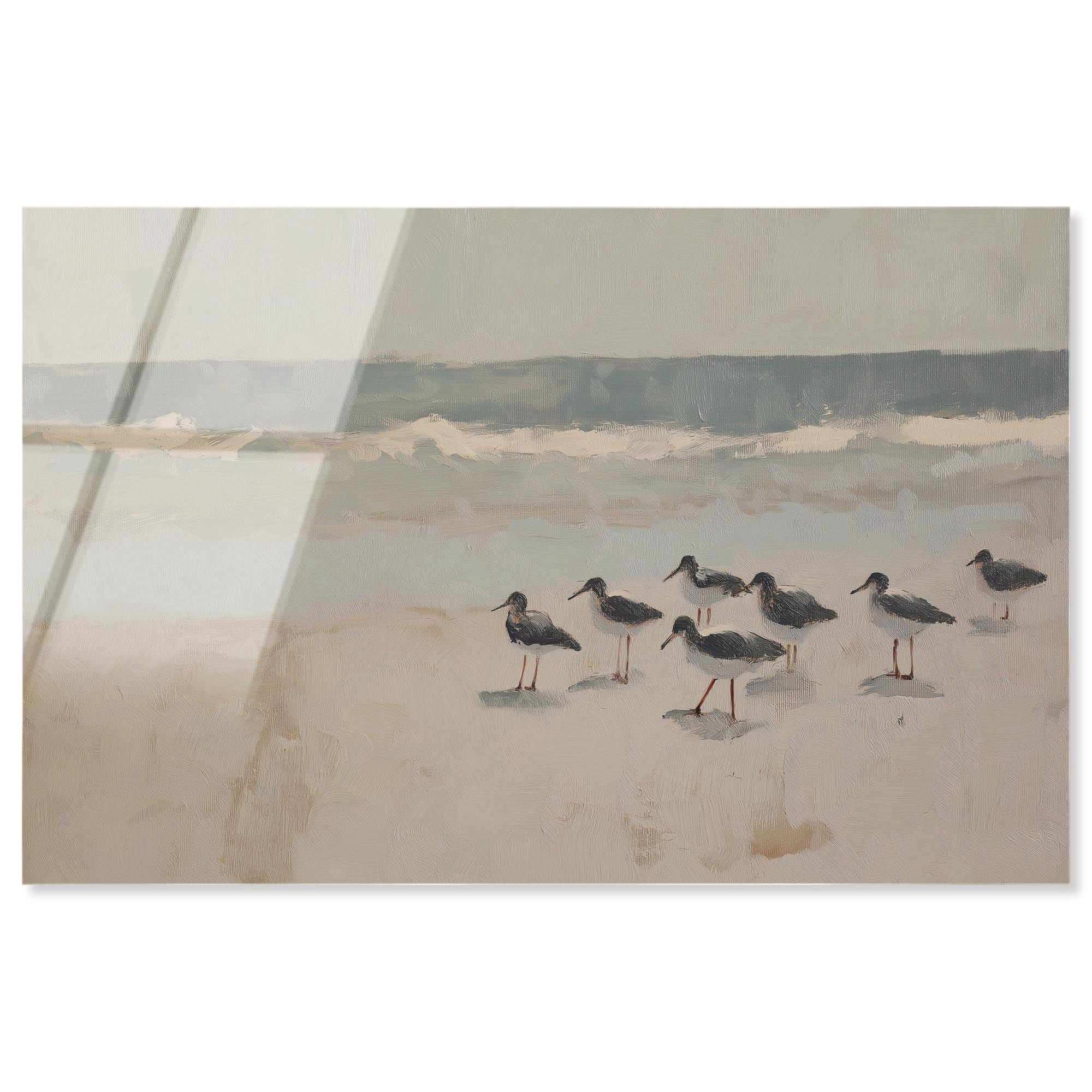 Seagulls at the Beach II Acrylic Coastal Art by Art Remedy, Ready to ...