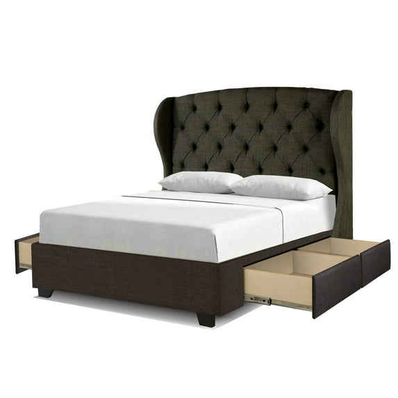 Seahawk Designs, Inc. Republic Design House Steel-Core Archer Upholstered Storage Bed