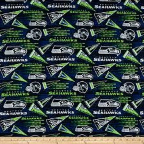 Seahawks Flag Cotton Fabric