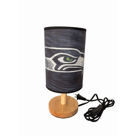 Seahawks Table Lamp Night Light Wood Base Room Decoration or Great Gift Ideas