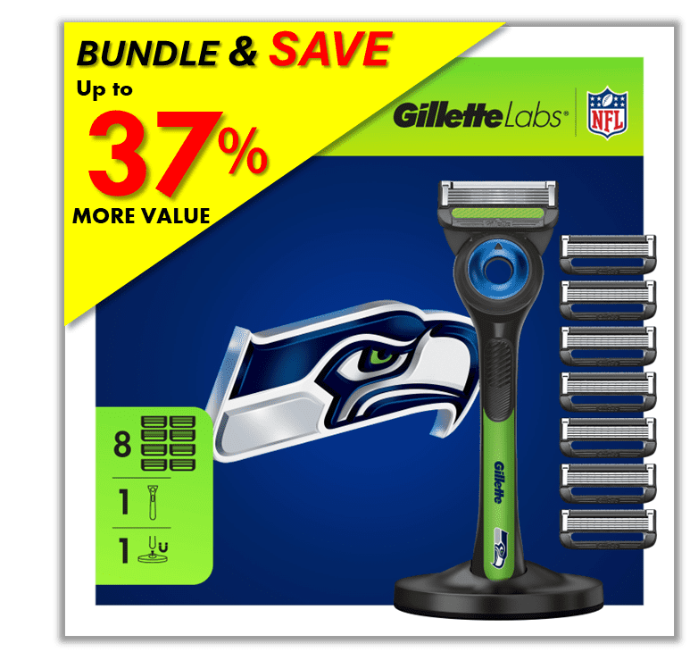 Exclusive Gillette Labs Official Seahawks Gameday Razor Bundle
