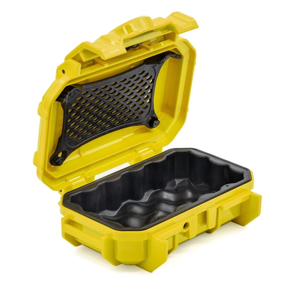 Seahorse 52 Waterproof Hard Protective Dry Box Case / USA Made / IP67 Waterproof / Perfect EDC Every Day Carry (Yellow)