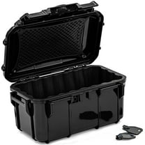 Seahorse 58 Portable Waterproof Dry Box Protective Case - Travel Safe / Mil Spec / IP67 Waterproof / USA Made - for Ammunition, Rifle Ammo, Pistols, Smell Proof Box (Black)