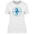 thumbnail image 1 of Seahorse And Bubbles Label T-Shirt Women -Image by Shutterstock, Female x-Large, 1 of 2