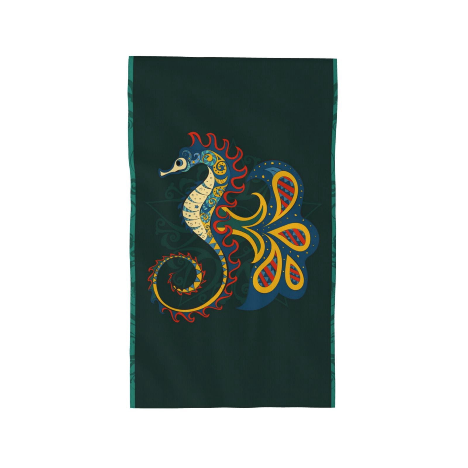 Seahorse Arts Sea Horse Hippocampus 27.5" x 16" Ultra Soft Hand Towel, Face Wash Cloth for Bathroom, Gym, Travel, Pool