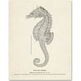 thumbnail image 1 of Seahorse Artwork - 11x14 Unframed Art Print - Great Beach House Wall Decor, 1 of 6