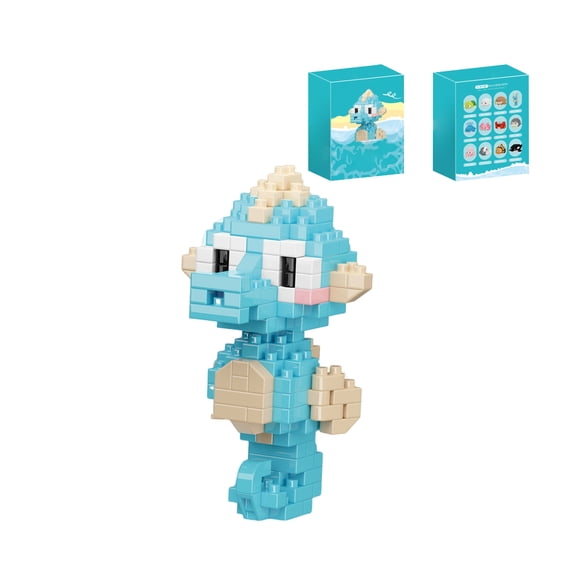 Seahorse Building Block Set, 190Pcs Mini Ocean Animal Figurine, 3D Marine Life Seahorse Model Kit for Display