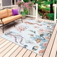 thumbnail image 1 of Seahorse Coastal Outdoor Rug 3x5 Ft, Non Slip Washable Area Rug, Summer Beach Ocean Shell Jellyfish Starfish Patio Rugs Carpet Runner, Large Floor Mat for Indoor/Outdoor Deck Porch Camping, 1 of 8