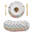 thumbnail image 1 of Seahorse Coastal Round 15 Inch Placemats Set of 6, Nautical Ocean Summer Beach Coral Wooden HeatResistant Non Slip Place Mats for Dining Table, Wipeable Braided Kitchen Table Mats for Housewarming, 1 of 9