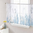 thumbnail image 1 of Seahorse Coastal Sheer Curtains 54 Inch Length 2 Panels for Living Room, Summer Beach Ocean Nautical Coral Voile Kitchen Curtain Set, Luxury Privacy Drapes Window Treatment for Bedroom, 1 of 7
