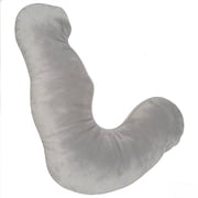 Seahorse Contoured Support Pillow, Soft Gray - Full-Body Pillow for Pregnancy, Back Pain Relief and Relaxation