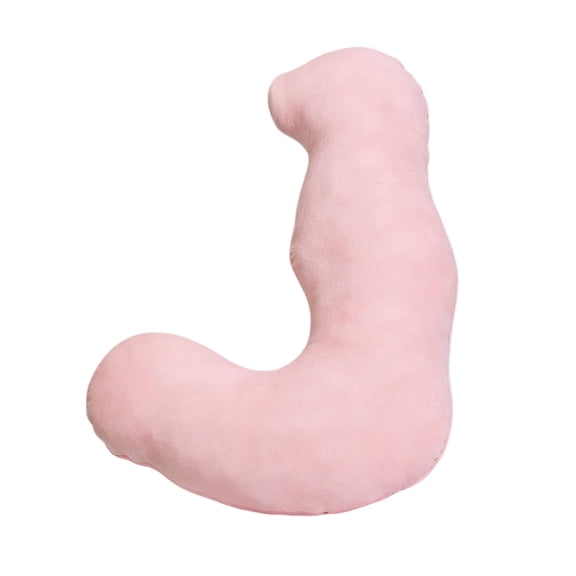 Seahorse Contoured Support Pillow, Soft Pink, Full-Body Pillow for Pregnancy, Back Pain Relief and Relaxation, Removable Washable Cover