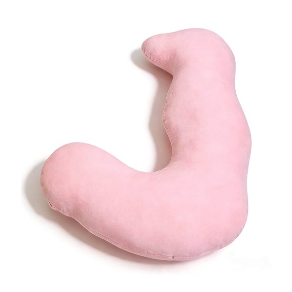 Seahorse Contoured Support Pillow, Soft Pink - Full-Body Pillow for Pregnancy, Back Pain Relief and Relaxation