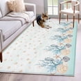 thumbnail image 1 of Seahorse Coral Shell Washable Area Rugs 3'x5', Starfish Ocean Wave Low Pile Throw Living Room Rug Non-Slip Sturdy Edge Binding Carpet for Indoor Entryway Bedside Kitchen, 1 of 9