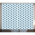 thumbnail image 1 of Seahorse Curtains 2 Panels Set, Contemporary Graphic Design of Seahorse Figures in Continuous Order, Window Drapes for Living Room Bedroom, 108W X 108L Inches, Baby Blue Dark Blue, by Ambesonne, 1 of 3