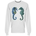 thumbnail image 1 of Seahorse Drawing Watercolor Sweatshirt Men -Image by Shutterstock, Male x-Large, 1 of 2