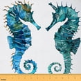 thumbnail image 1 of Seahorse Fabric by The Yard,Marine Organism Upholstery Fabric for Chairs,Sea Animal Decorative Fabric for Quilting Sewing,Green Blue Coastal Indoor Outdoor Fabric,2 Yards,Green Blue, 1 of 5