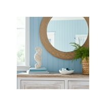 Seahorse Figurine Resin Coastal Texture Home Decor - 12" White