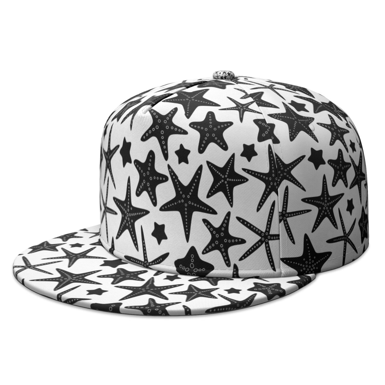 Seahorse & Fish Baseball Cap – Ocean Creatures Design, Adjustable Flat ...
