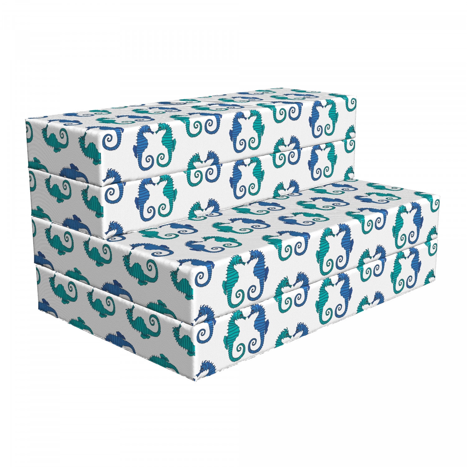 Seahorse Foldable Mattress Nautical Creatures Oceanic 78.7 inch x 47.2 inch Sea Blue Dark Violet by Ambesonne Size 78.7 x 47.2 Purple