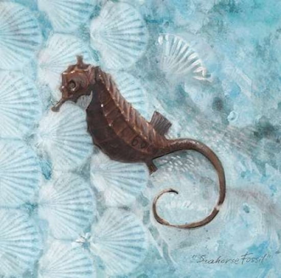 Seahorse Fossil Canvas Art - Arnie Fisk (24 x 24)