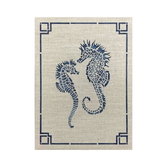 Seahorse Frame Wall Stencil - 3701 by Designer Stencils