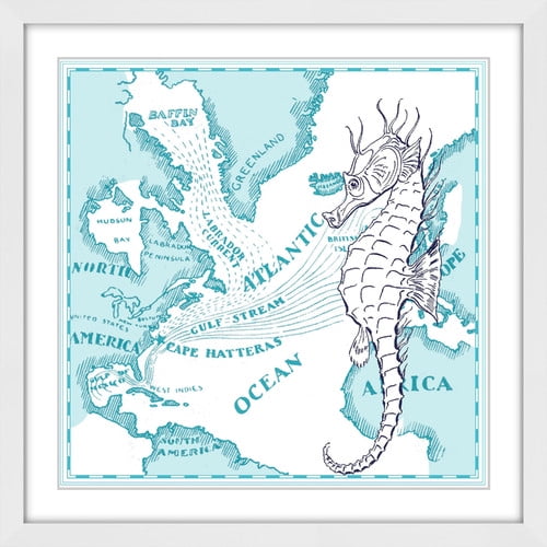 "Seahorse" Framed Painting Print