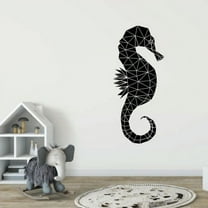 Seahorse Futuristic Cute Modern Design Silhouette Drawing Cartoon Vinyl Wall Decal Wall Sticker Wall Art Home Decoration Fun Home Decoration For Girls Boys Kids Room House Décor Size (35x40 inch)