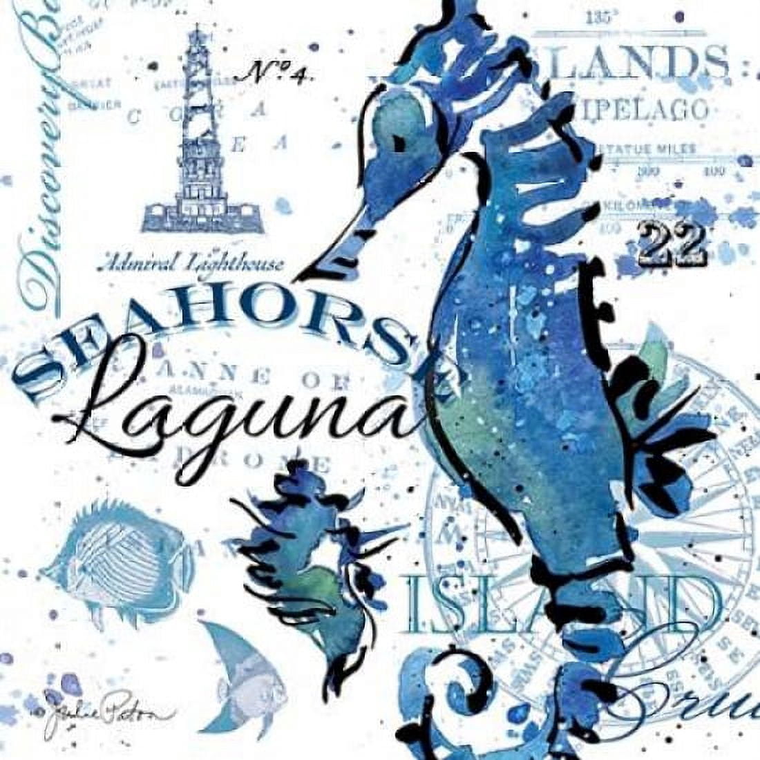 Seahorse Laguna Canvas Art - Julie Paton (24 x 24)