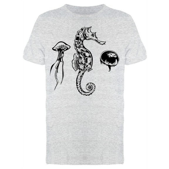 Seahorse Medusa Sketch Tee Men's -Image by Shutterstock