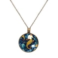 thumbnail image 1 of Seahorse Necklace Personalized Custom Photo Round Pendant Adjustable Stainless Steel Necklaces with Gift Box for Men Women Mothers Valentine's Jewelry Gift, 1 of 6