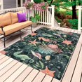 thumbnail image 1 of Seahorse Outdoor Rug for Patio/Deck/Porch, Non-Slip Large Area Rug 5 x 7 Ft, Ocean Starfish Summer Seagrass Retro Coastal Indoor Outdoor Rugs Washable Area Rugs, Reversible Camping Rug Carpet Runner, 1 of 8