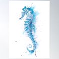 thumbnail image 1 of Seahorse Painting Seahorse Art Seahorse Watercolour Painting By Syman Kaye - Modern Seahorse Art Poster Wall Art, Modern Wall Decor For Living Room Bedroom, 16x24 UNFRAMED, 1 of 3