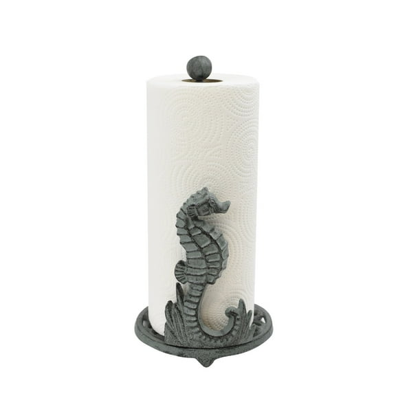 Seahorse Paper Towel Holder Dispenser Nautical Countertop Kitchen Storage Essentials Coastal Home Decor
