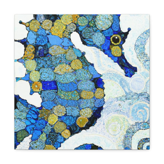 "Seahorse Pointillism Dream" - Canvas