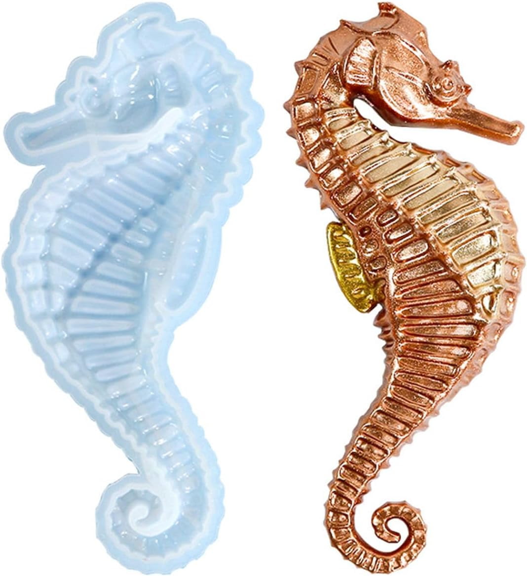 Seahorse Resin Mold, 3D Animal Silicone Molds, Large Animals Statue ...